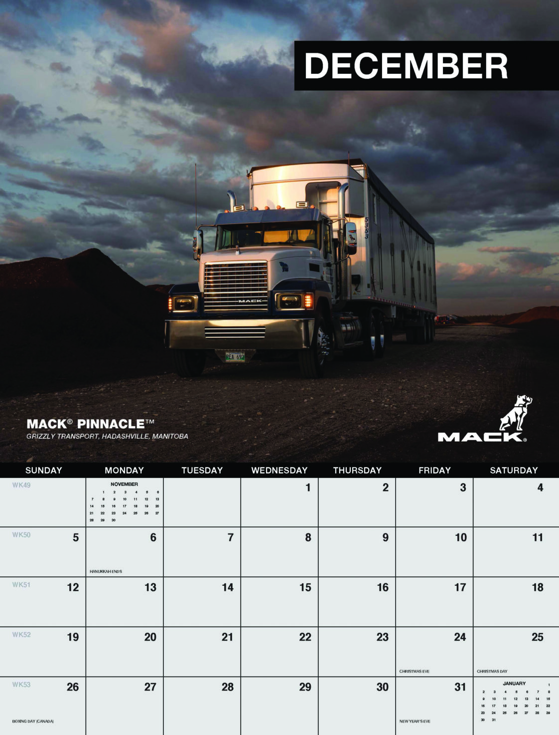 Mack Trucks Announces Entry Period for 2022 Mack Calendar Contest